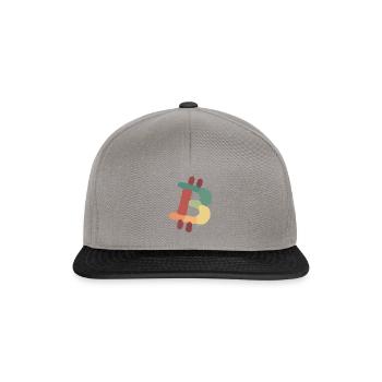 Bitcoin retro - Snapback Cap - Graphit/Schwarz - Vorne