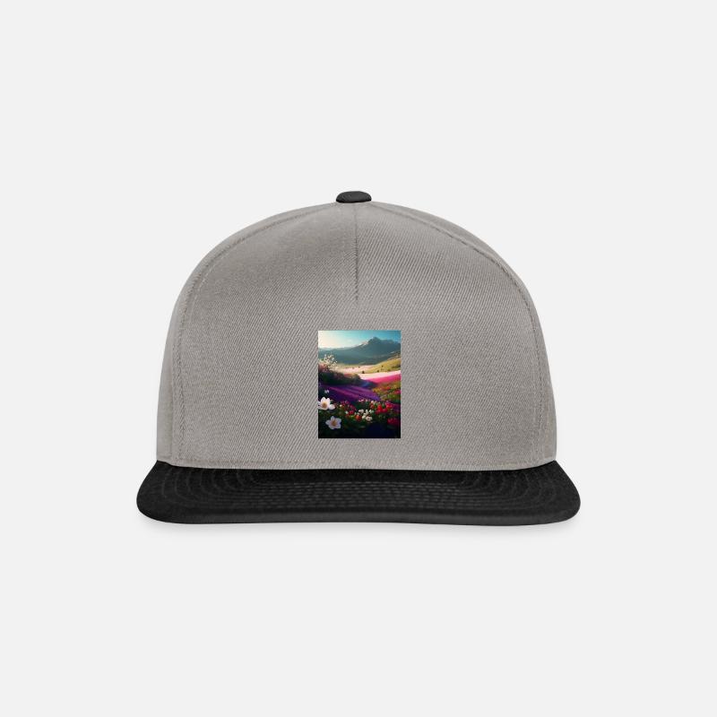 Flowerlandscape - Snapback Cap - graphite/black