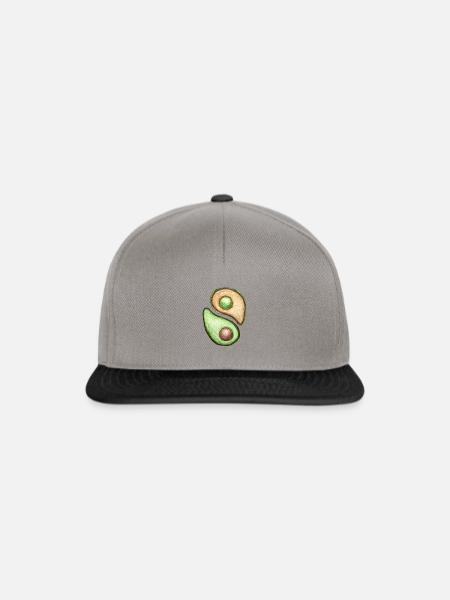 Avocado yin yang - Snapback Cap - Graphit/Schwarz