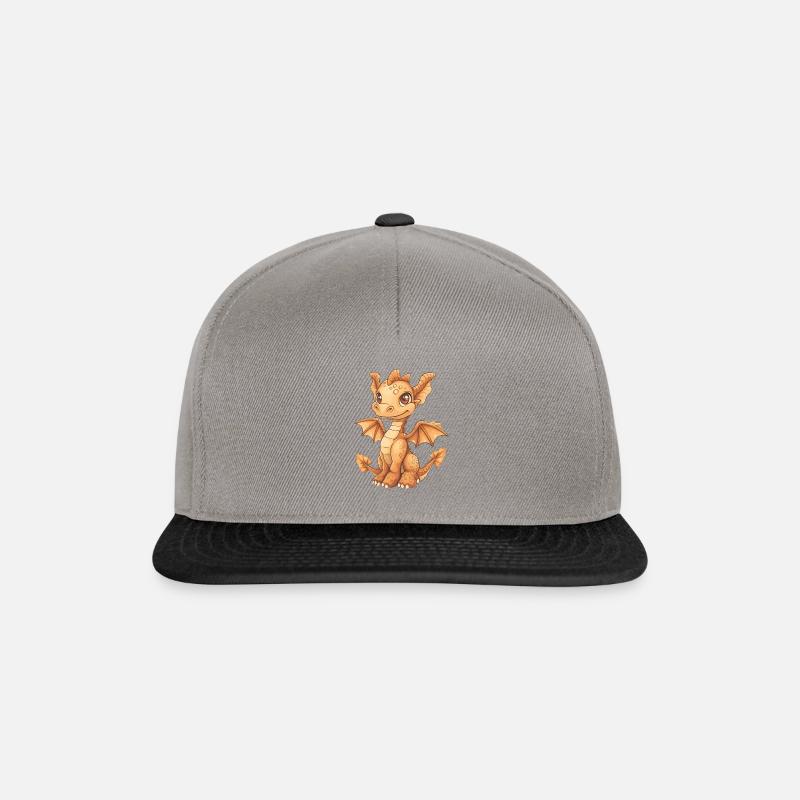 Dragon Dragon - Casquette snapback - gris graphite/noir