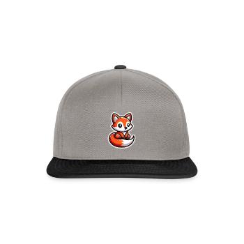 Süßer kleiner Fuchs - Snapback Cap - Graphit/Schwarz - Vorne