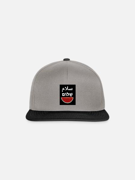 Peace in Arabic and Hebrew T-Shirt - Multilingual - Snapback Cap - Graphit/Schwarz