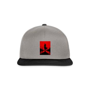 Silhouette Femme Sur L’eau Big Ben Rouge Noir - Casquette snapback - gris graphite/noir - Devant