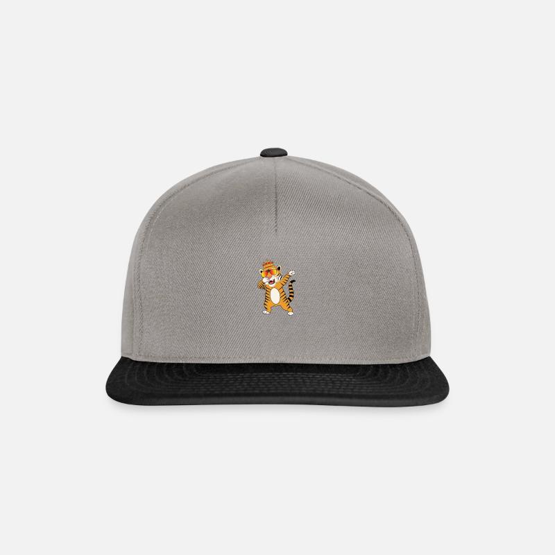 Dabbing Tiger König mit Sonnenbrille - Snapback Cap - Graphit/Schwarz