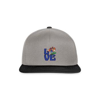 Fuchs Skier Skifahren Winter Sport Schnee - Snapback Cap - Graphit/Schwarz - Vorne