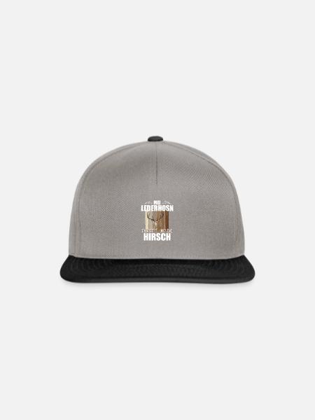 Basst Scho | Trachten Hirsch - Snapback Cap - Graphit/Schwarz