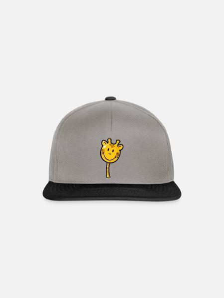 Smiley Giraffe - Snapback Cap - Graphit/Schwarz