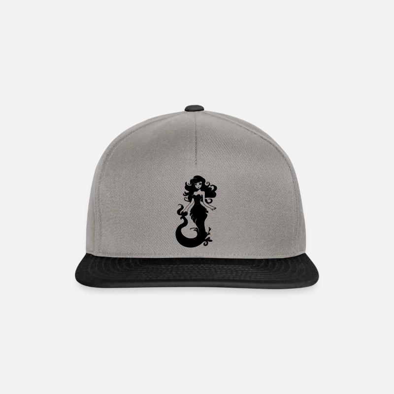Meerjungfrau - Snapback Cap - Graphit/Schwarz