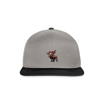 Moose Christmas - Snapback Cap - graphite/black - Front