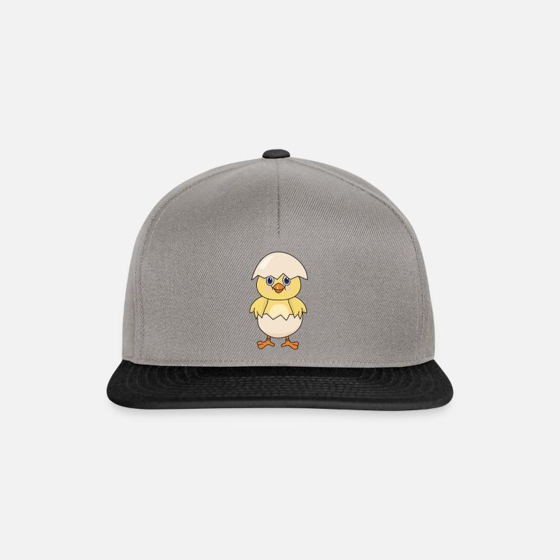 poussin - Casquette snapback - gris graphite/noir