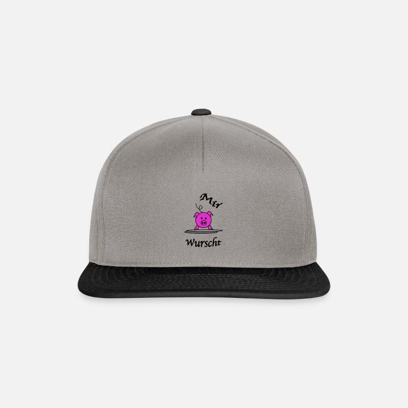 Mir Wurscht - Snapback Cap - Graphit/Schwarz