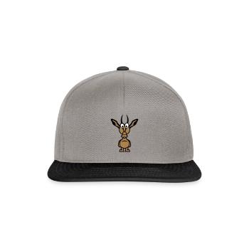 lustiger gazellentiercharakter 111 - Snapback Cap - Graphit/Schwarz - Vorne