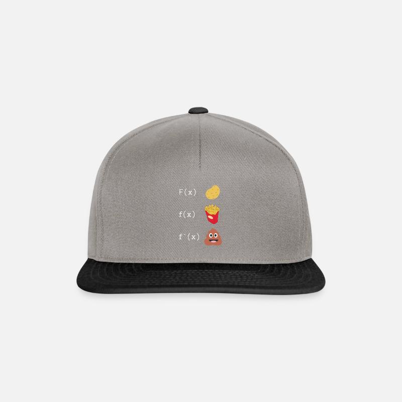 Ableitung Veranschaulicht Weiße Schrift - Snapback Cap - Graphit/Schwarz