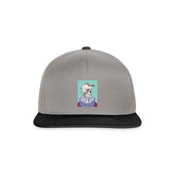 Crâne serpent - Casquette snapback - gris graphite/noir - Devant