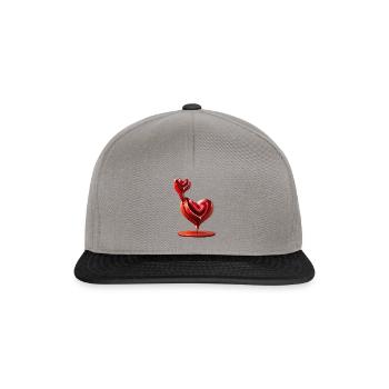 Geschmolzenes Herz - Snapback Cap - Graphit/Schwarz - Vorne