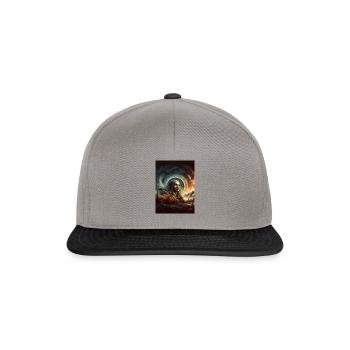 Femme dans les cercles de nuages - Casquette snapback - gris graphite/noir - Devant