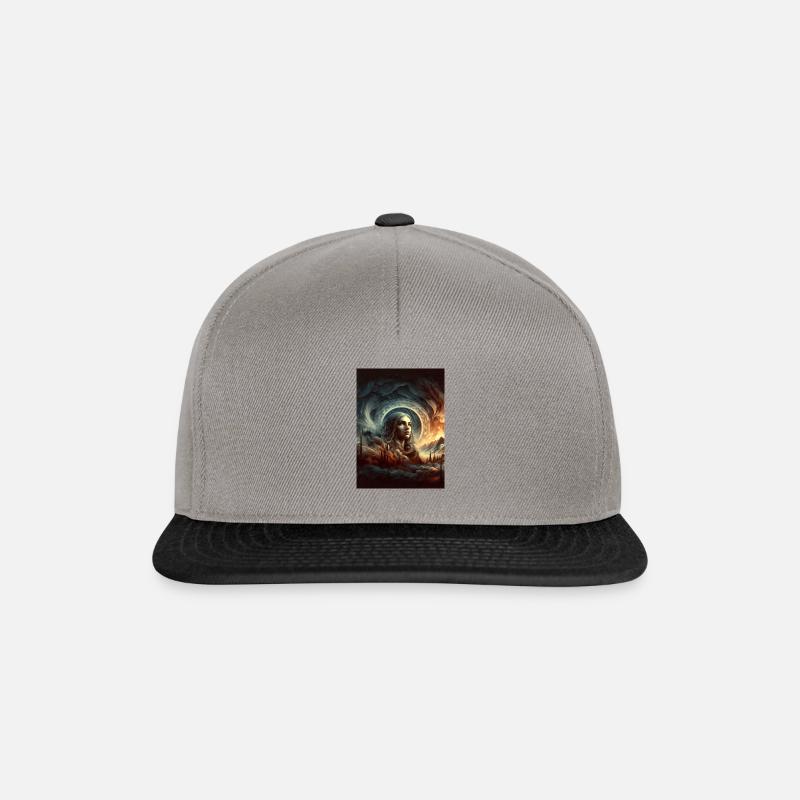 Femme dans les cercles de nuages - Casquette snapback - gris graphite/noir