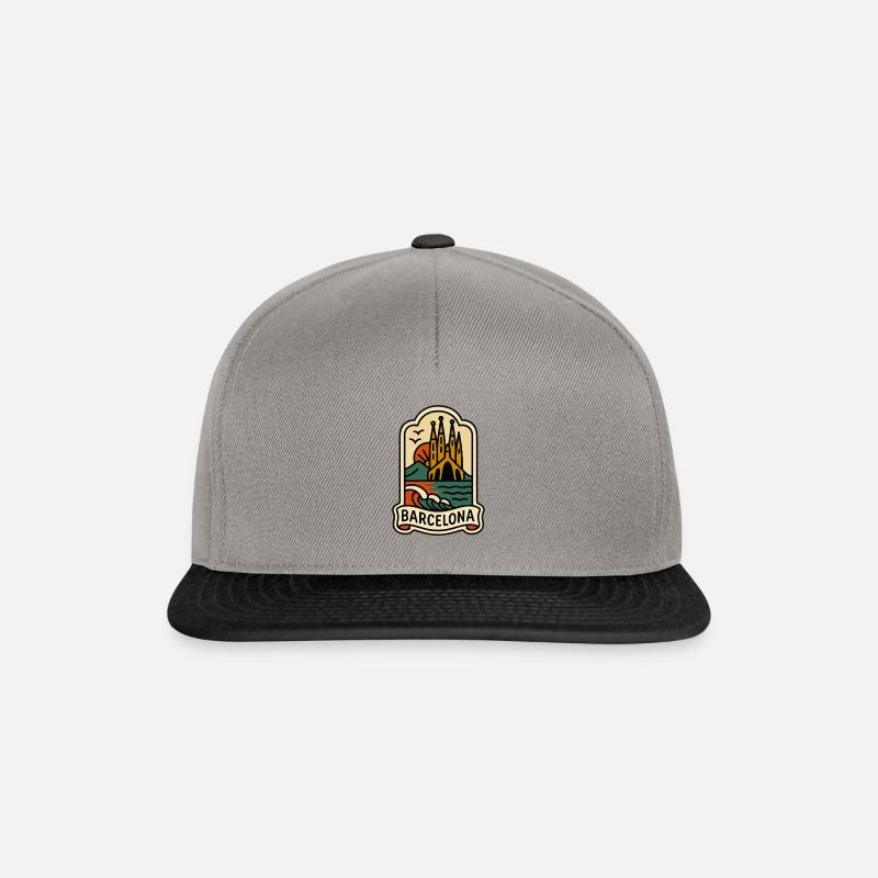 Barcelona-Aufnäher - Snapback Cap - Graphit/Schwarz