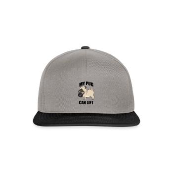 My Dog can lift weights at the gym - Snapback Cap - graphite/black - Front