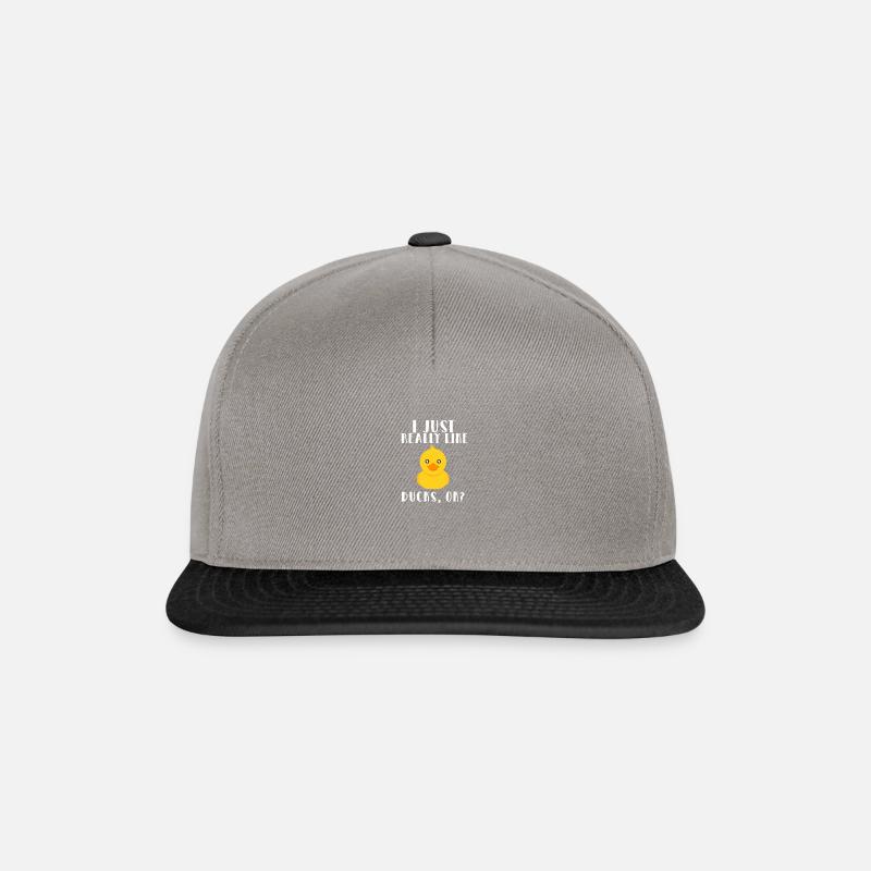 I like ducks - Snapback Cap - graphite/black