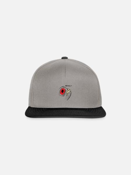 Was? durchdachtes Fischbarsch-Angelgeschenk - Snapback Cap - Graphit/Schwarz