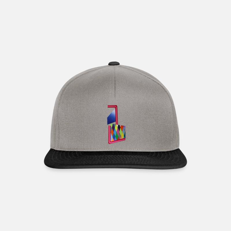 arlequin - Casquette snapback - gris graphite/noir