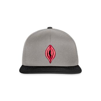 Lèvres Vagin Rouge Provocateur - Amour Lèvres Rouges Amour - Casquette snapback - gris graphite/noir - Devant