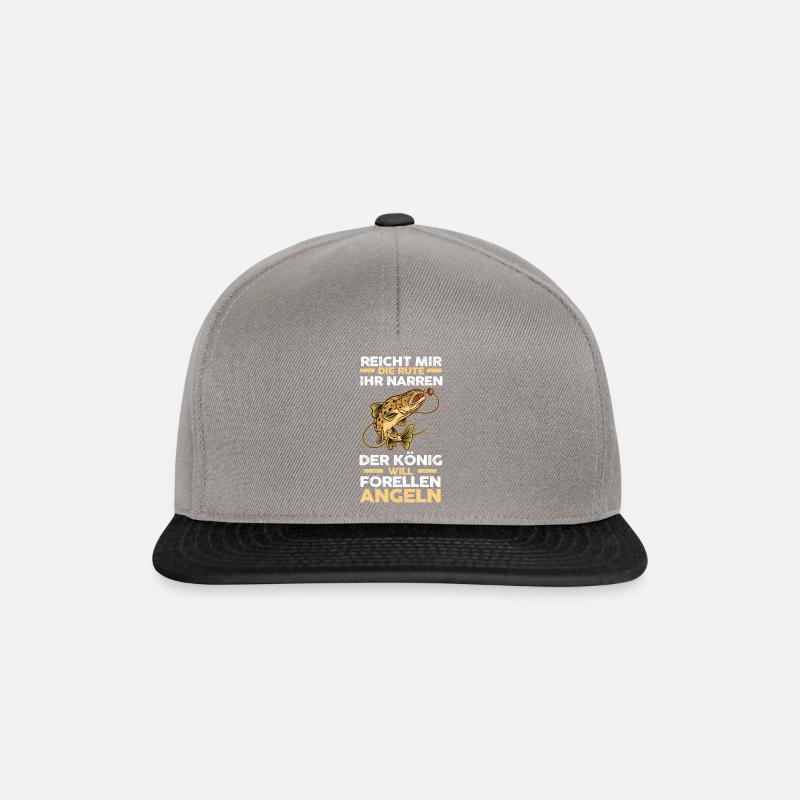 Angeln Forellen Angler - Snapback Cap - Graphit/Schwarz