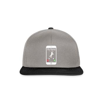 Schönes Reiten Pferde Spruch für Reiter - Snapback Cap - Graphit/Schwarz - Vorne