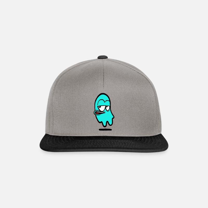Chekker in turquoise - Snapback Cap - graphite/black