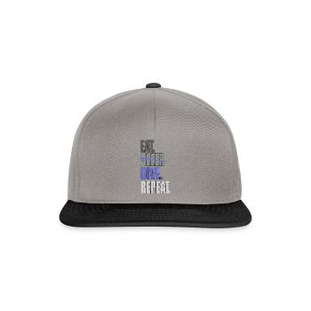 eat sleep dive repeat - Snapback Cap - Graphit/Schwarz - Vorne