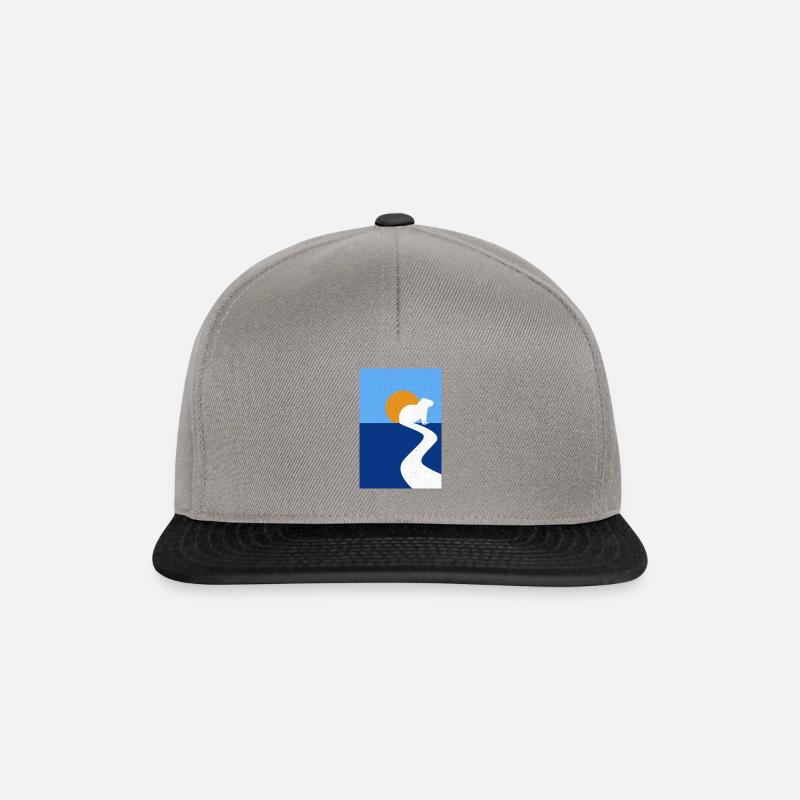 Peinture de paysage Capybara - Casquette snapback - gris graphite/noir