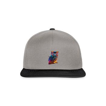 Neon Owl - Snapback Cap - Graphit/Schwarz - Vorne