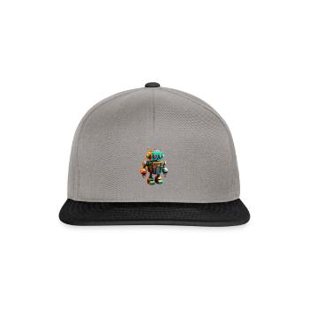 Spielzeug Roboter - Snapback Cap - Graphit/Schwarz - Vorne