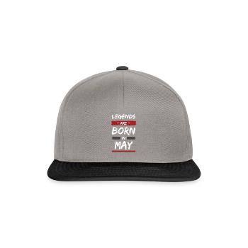 Legenden wurden Geboren - Snapback Cap - Graphit/Schwarz - Vorne