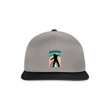 Sport Cricketspieler - Snapback Cap - Graphit/Schwarz - Vorne