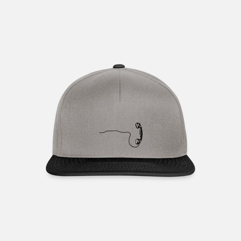 Rétro - Casquette snapback - gris graphite/noir