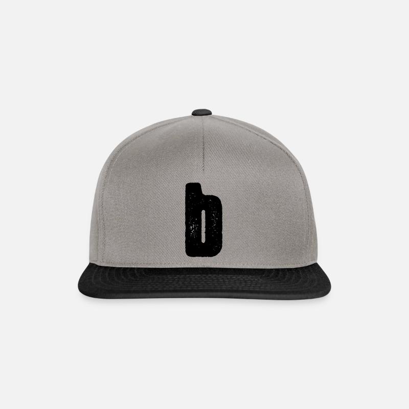 B Logo schwarz - Snapback Cap - Graphit/Schwarz