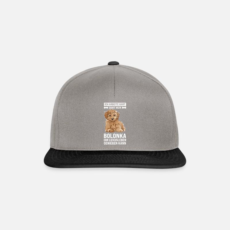 Bolonka Hund Hundehalter Geschenk - Snapback Cap - Graphit/Schwarz