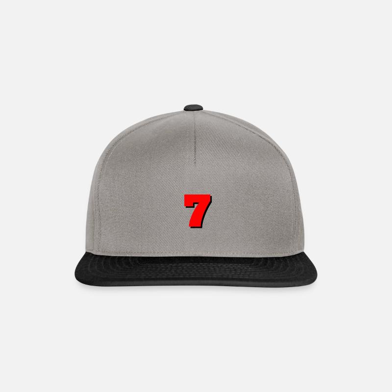 Nummer 7 - Snapback Cap - Graphit/Schwarz