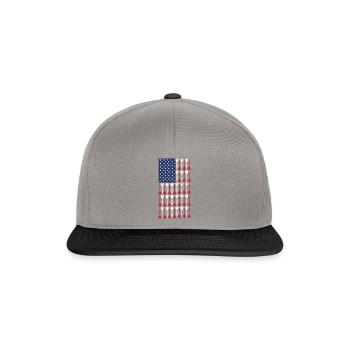 Vintage Flag > US Flag Made of Darts - Snapback Cap - Graphit/Schwarz - Vorne