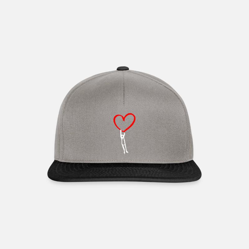 Mann mit Herz - Snapback Cap - Graphit/Schwarz