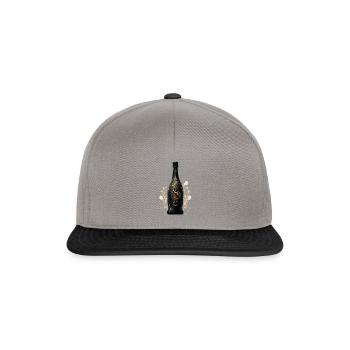 Bouteille d’eau pétillante noire Silhouette Alcool - Casquette snapback - gris graphite/noir - Devant