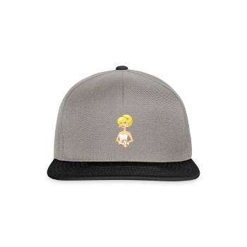 Team Braut (blonde Haare) - Snapback Cap - Graphit/Schwarz - Vorne