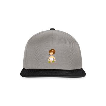 Team Braut (Brünette Haare) - Snapback Cap - Graphit/Schwarz - Vorne