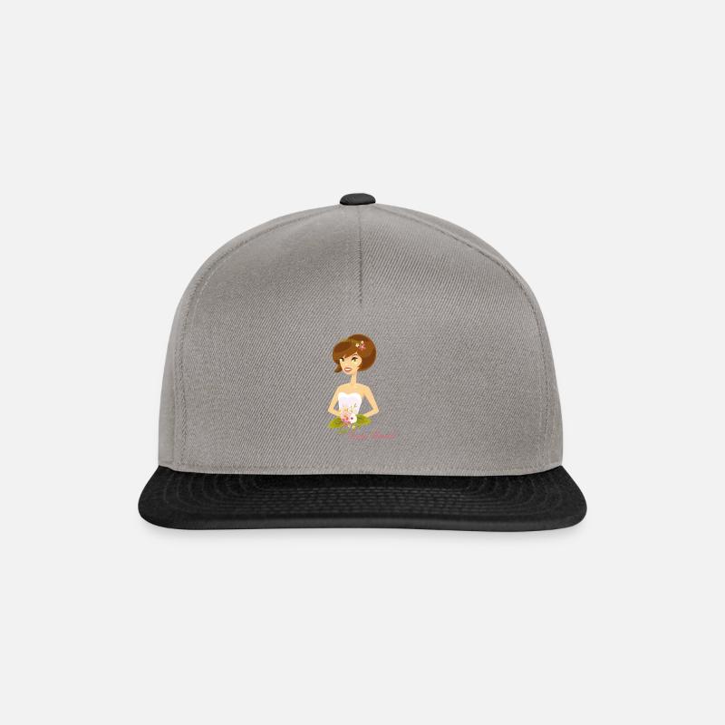 Team Braut (Brünette Haare) - Snapback Cap - Graphit/Schwarz
