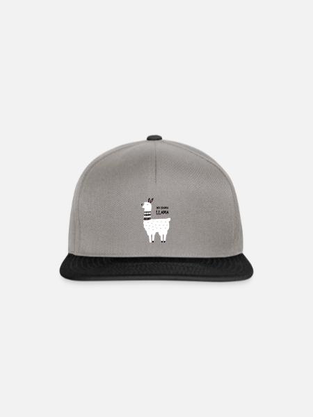 no drama llama - Snapback Cap - graphite/black