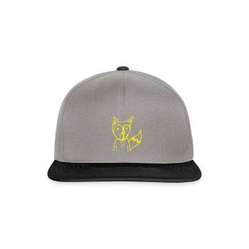 FUCHS yellow - Snapback Cap - Graphit/Schwarz - Vorne