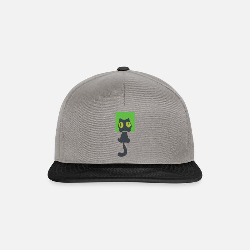 petit chaton noir - Casquette snapback - gris graphite/noir