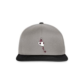 tête fete anniversaire cadeau serpent ges - Casquette snapback - gris graphite/noir - Devant